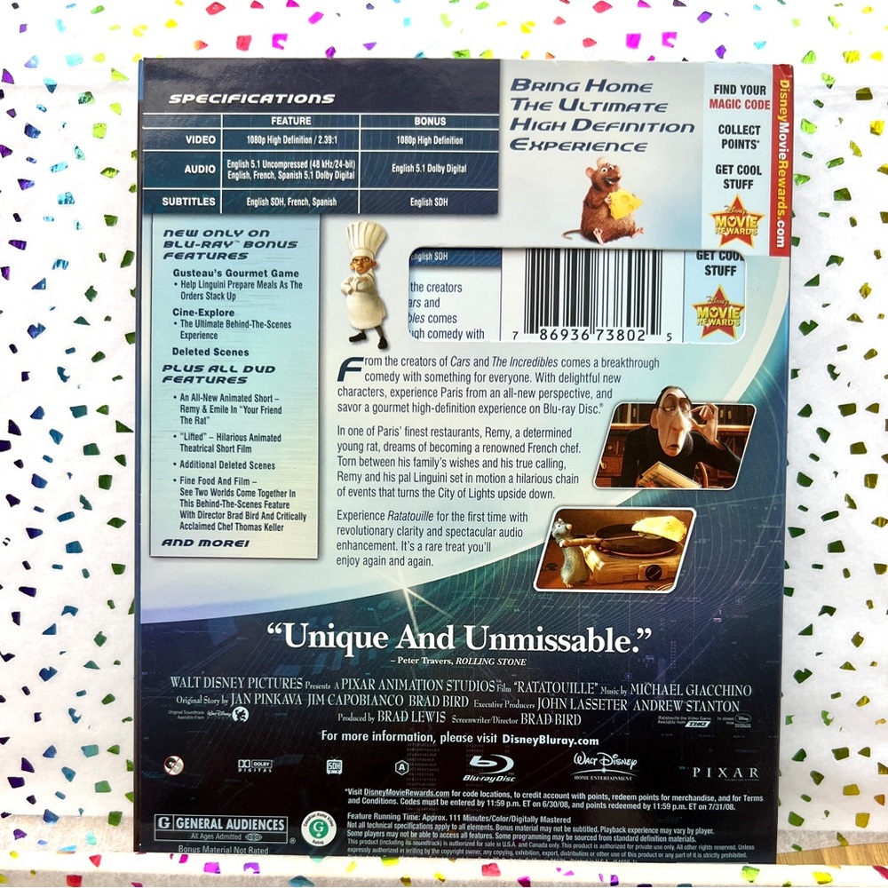 RATATOUILLE (BLU-RAY & DVD) - Picture 2 of 6